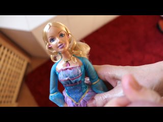 wife with doll fetishism made her husband cum on barbie